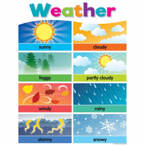 Colorful Weather Chart Perspective: front