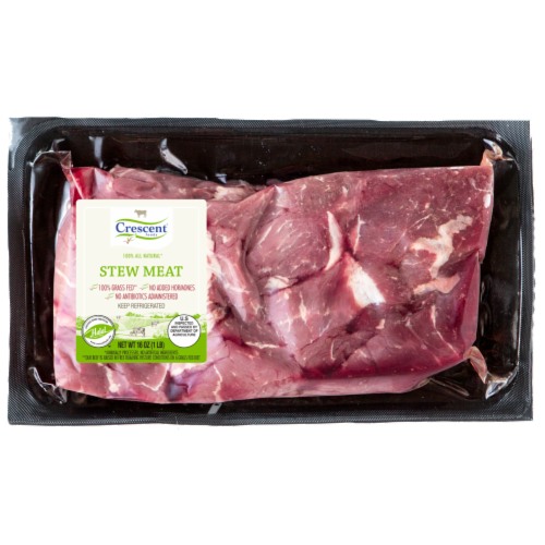 Crescent Foods Grass Fed Beef Stew Meat Perspective: front