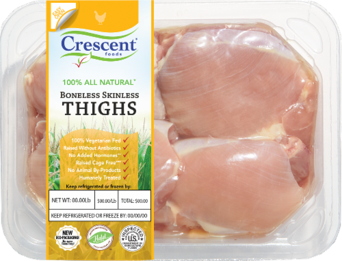Crescent Boneless Chicken Thighs Perspective: front