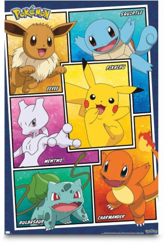 Trends Pokemon Group Collage Poster Perspective: front