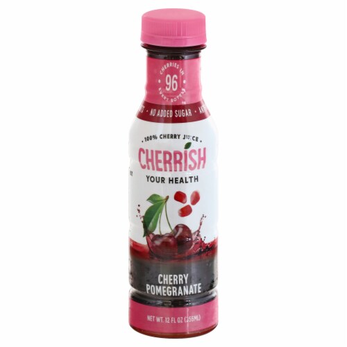 Cherrish Your Health All Natural Cherry Pomegranate Juice Perspective: front