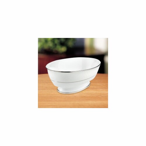Lenox 762025 Venetian Lace Open Vegetable Bowl Perspective: front