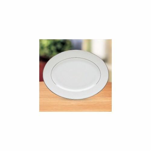 Lenox Venetian Lace 16 in. Oval Platter Perspective: front