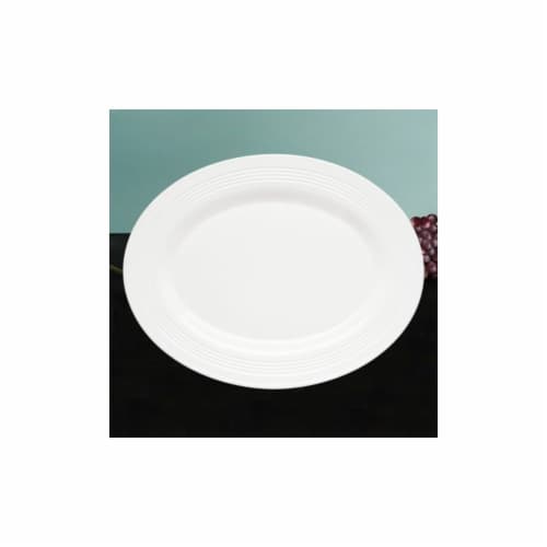 Lenox Tin Can Alley Oval Platter-16 in. Perspective: front