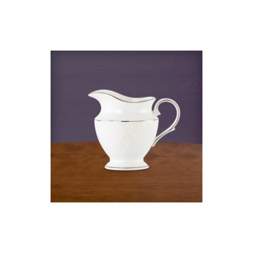Lenox Opal Innocence Scroll Creamer Perspective: front