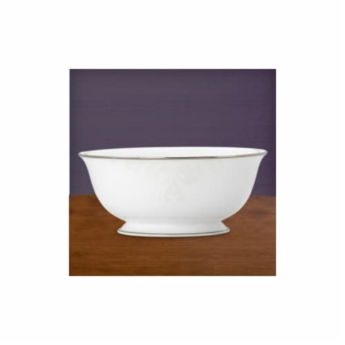 Lenox 814733 Opal Innocence Scroll Serving Bowl Perspective: front