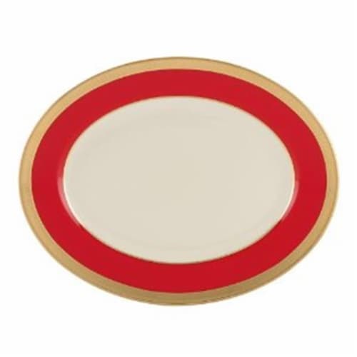 Lenox Embassy Oval Platter 13 In. Perspective: front