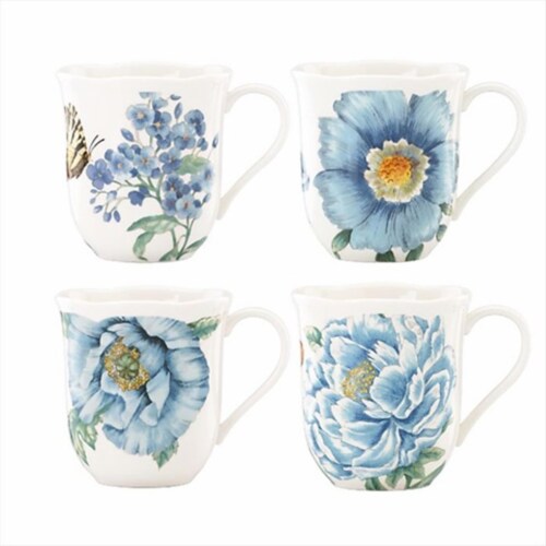 Lenox 833418 BUTTERFLY MDW BLUE DW MUGS S/4 - Pack of 1 Perspective: front
