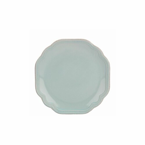 Lenox 8.5 in. French Perle Bead Ice Blue Accent Plate Perspective: front