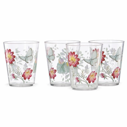Lenox 866237 Butterfly Meadow Dinnerware Acrylic Dof Glass Set, 16 oz - 4 Piece Perspective: front