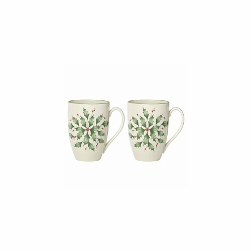 Lenox Holiday Dinnerware Holly Mug Set - 2 Piece Perspective: front