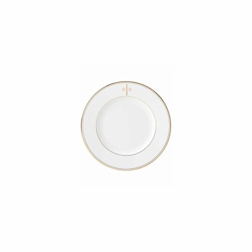 Lenox 10.8 in. dia. Federal Gold Monogram Block Dinner Plate - I Perspective: front
