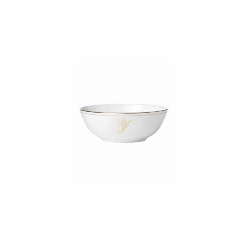 Lenox 873228 6.5 in. dia. Federal Gold Monogram Script DW Place Bowl - Y Perspective: front