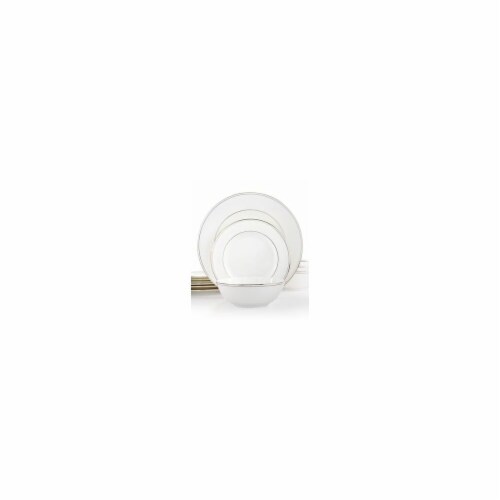 Lenox 874053 8.5 dia. Federal Platinum Mono Script Dinnerware Serving Bowl - N Perspective: front
