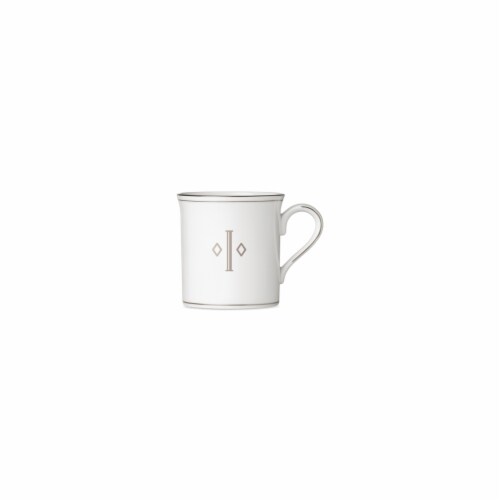 Lenox 12 oz Federal Platinum Mono Block Dinnerware Mug - I Perspective: front