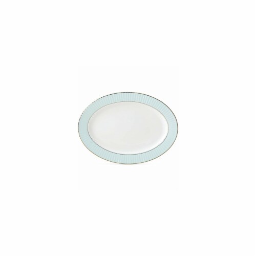 Lenox 16 in. Pleated Colors Aqua Platter Perspective: front