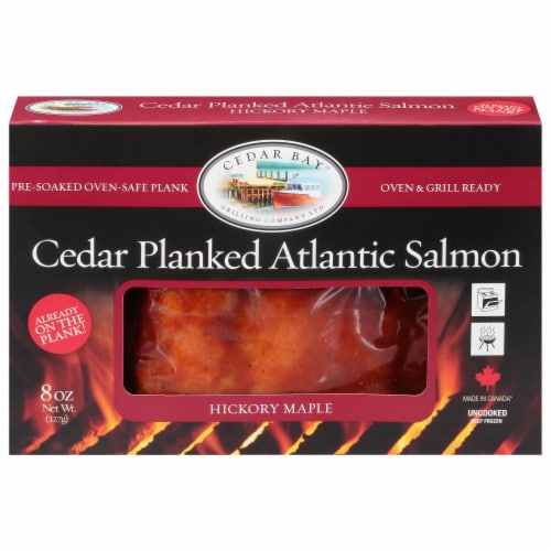 Cedar Bay Grilling Co. Hickory Maple Cedar Planked Atlantic Salmon Perspective: front