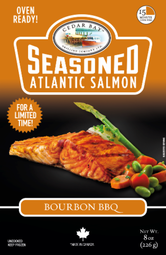 Cedar Bay™ Grilling Co. Bourbon BBQ Seasoned Atlantic Salmon Perspective: front