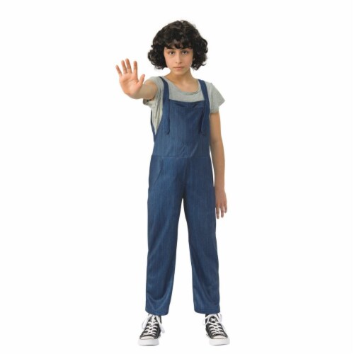 Rubies 279281 Halloween Stranger Things-Girls Elevens Overalls - Large Perspective: front