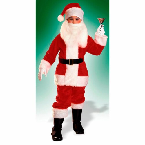 Rubies 275239 Boys Plush Santa Suit - Medium Perspective: front
