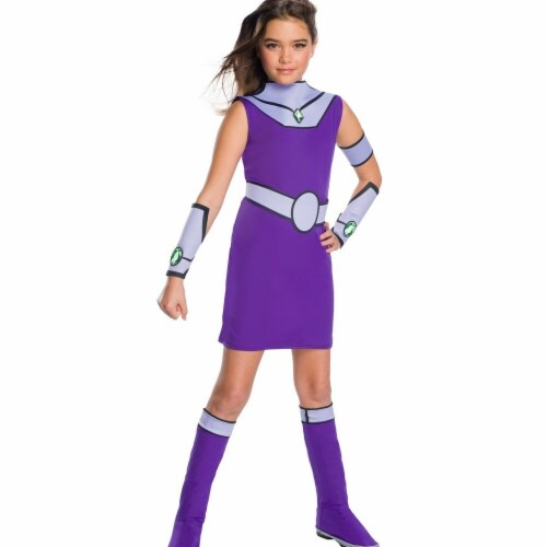 Rubies 279446 Teen Titan Go Movie Girls Starfire Deluxe Costume, Large Perspective: front