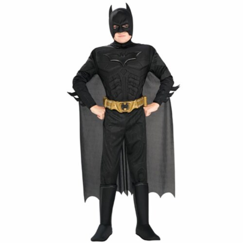 Rubies Costume Co Batman Dark Knight Deluxe Muscle Chest Batman Child Costume Perspective: front