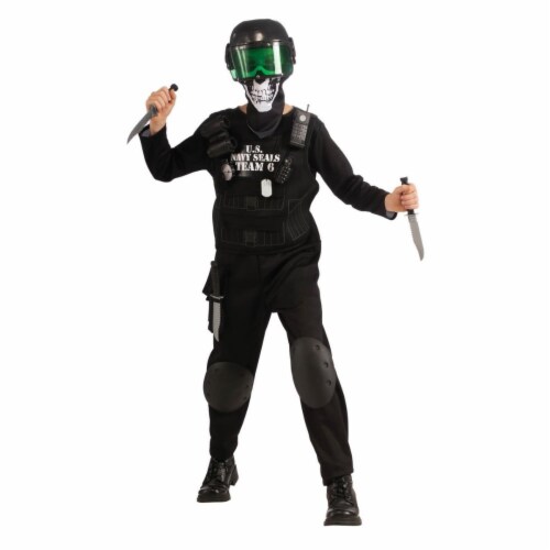 BuySeasons 286764 Kids Black Team 6 Costume&#44; Large Perspective: front