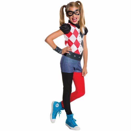 Rubie's Costume Kids DC Superhero Girls Harley Quinn Costume, Small Perspective: front