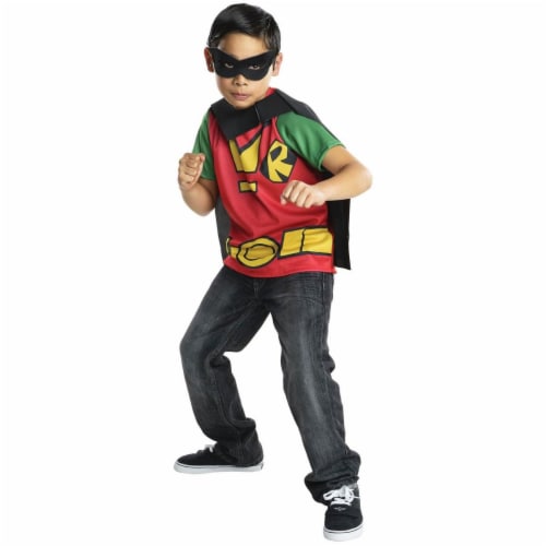 Rubies Teen Titans Go Robin Costume, Child Small Perspective: front