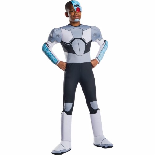 Rubies 279462 Halloween Teen Titan Go Movie Boys Deluxe Cyborg Costume - Small Perspective: front
