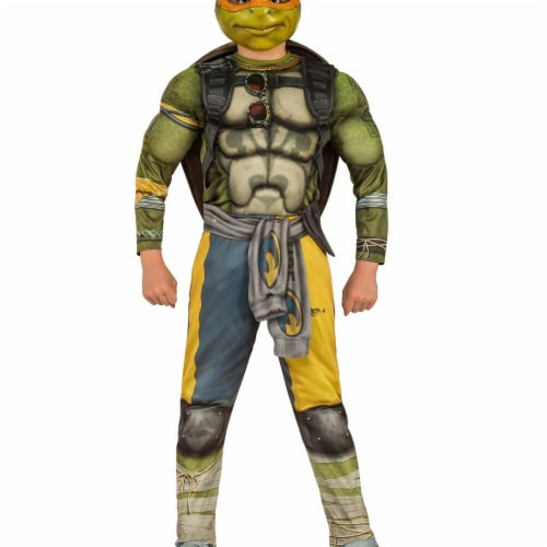 Rubies 274978 Halloween TMNT Boys Deluxe Moive Michelangelo, Assorted Color - Medium Perspective: front
