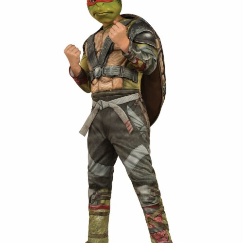 Rubies 274984 Halloween TMNT Boys Super Deluxe Raphael, Assorted Color - Large Perspective: front