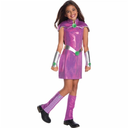 Rubies 272603 Starfire Deluxe Child Costume - Large Perspective: front