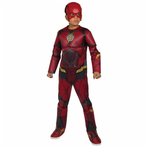 Justice League Child's Deluxe Flash Costume, Small Perspective: front