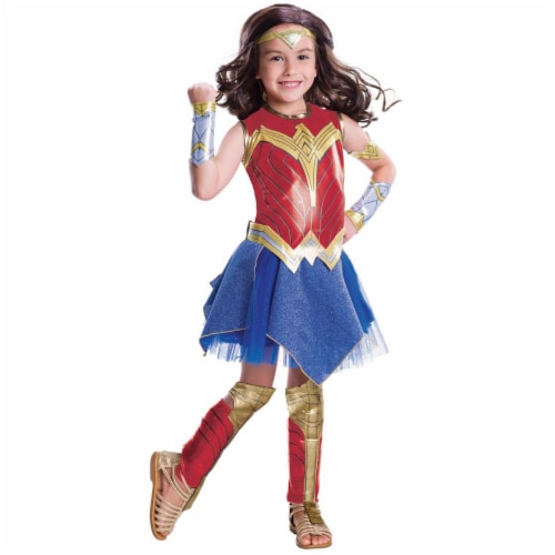 Rubies 249208 Justice League Movie - Wonder Woman Deluxe Child Costume - Large Perspective: front