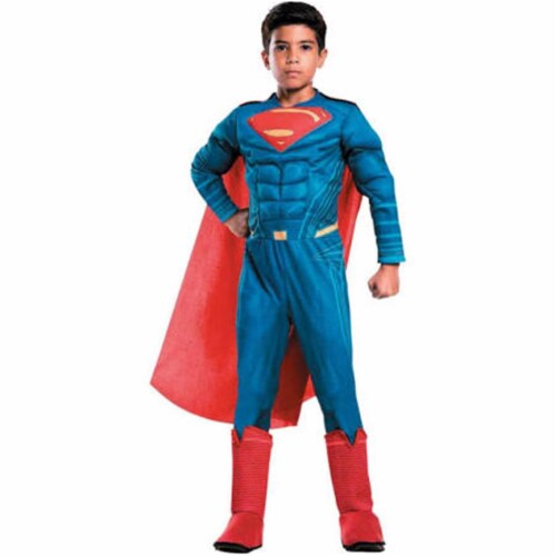 Rubie's Costume Boys Justice League Deluxe Superman Costume, Large, Multicolor Perspective: front