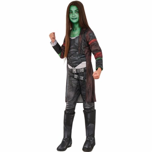 Rubies 248771 Guardians of The Galaxy Volume 2 Gamora Deluxe Childrens Costume, Black - Large Perspective: front