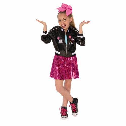 JoJo Siwa Bomber Jacket with Skirt and Bow Perspective: front