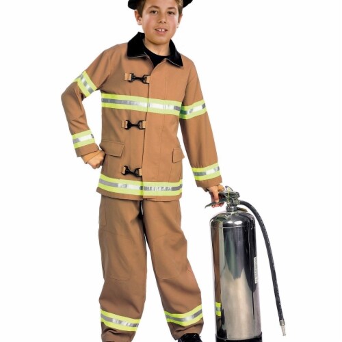 BuySeasons 286781 Firefighter Kids Costume, Medium Perspective: front
