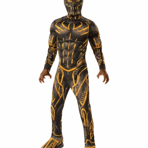 Rubies 276703 Halloween Marvel Black Panther Movie Deluxe Boys Erik Killmonger Battle Suit Co Perspective: front