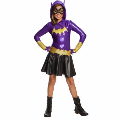 Rubies 278915 Halloween Dc Super Hero Girls Batgirl Hoodie Dress - Large Perspective: front