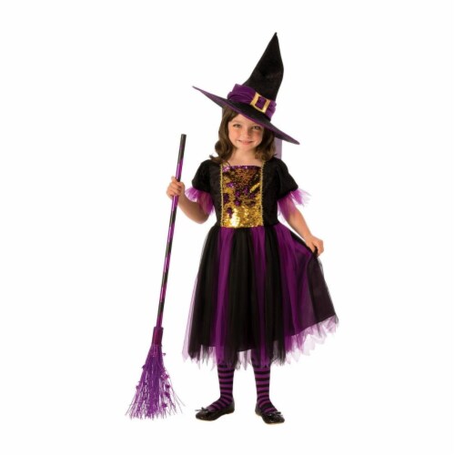 Rubie's Costume 280162 Girls Color Magic Witch Costume, Medium Perspective: front
