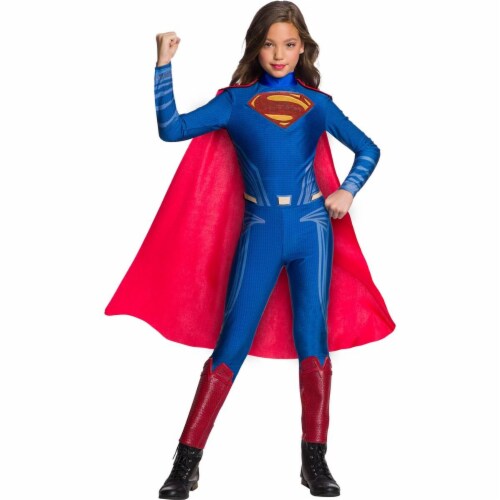 Rubies 278954 Halloween Justice League Girls Superman Jumpsuit - Medium Perspective: front