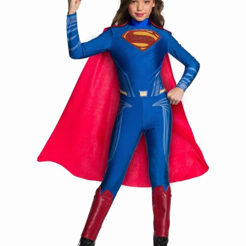 Rubies 278953 Halloween Justice League Girls Superman Jumpsuit - Large Perspective: front