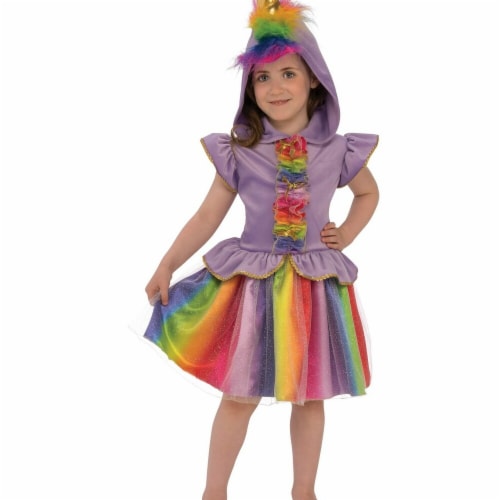 Rubies 279023 Halloween Girls Unicorn Costume - Medium Perspective: front