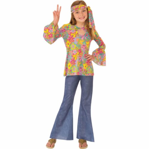 Rubies 279047 Halloween Girls Flower Child Costume - Large Perspective: front