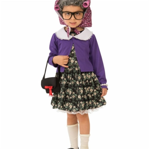Rubies 278690 Halloween Girls Little Old Lady Costume - Small Perspective: front