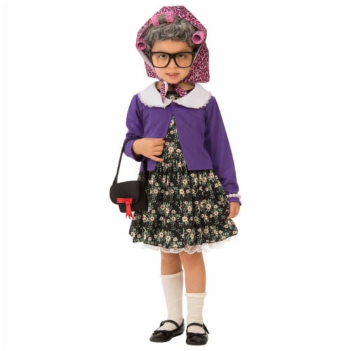 Rubies 278689 Halloween Girls Little Old Lady Costume - Medium Perspective: front