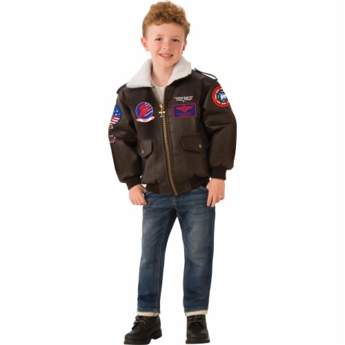 Rubies 279129 Halloween Top Gun Childrens Bomber Jacket - Extra Small Perspective: front
