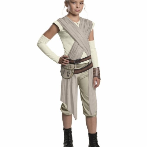 Rubie's Costume 281167 Star Wars - Forces of Destiny- Deluxe Rey of Jakku Girls Costume, Mediu Perspective: front